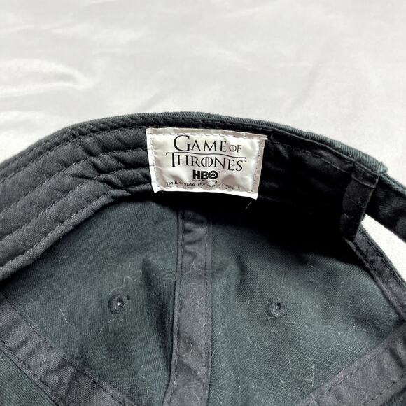Game of Thrones HBO Baseball Cap Black Red House of Dragons Sigil GOT Adjustable - Picture 6 of 8